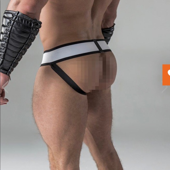 Maskulo Armored Black Jockstrap. Small - Picture 3 of 4